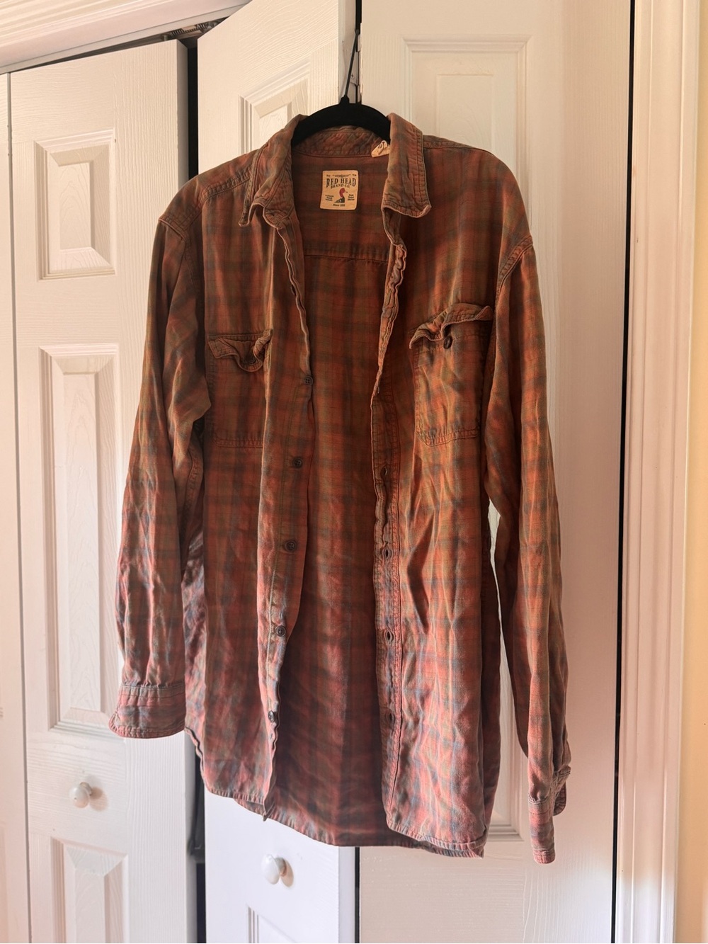 Redhead Plaid Men's Button-Up Jacket Shirt - Rust
